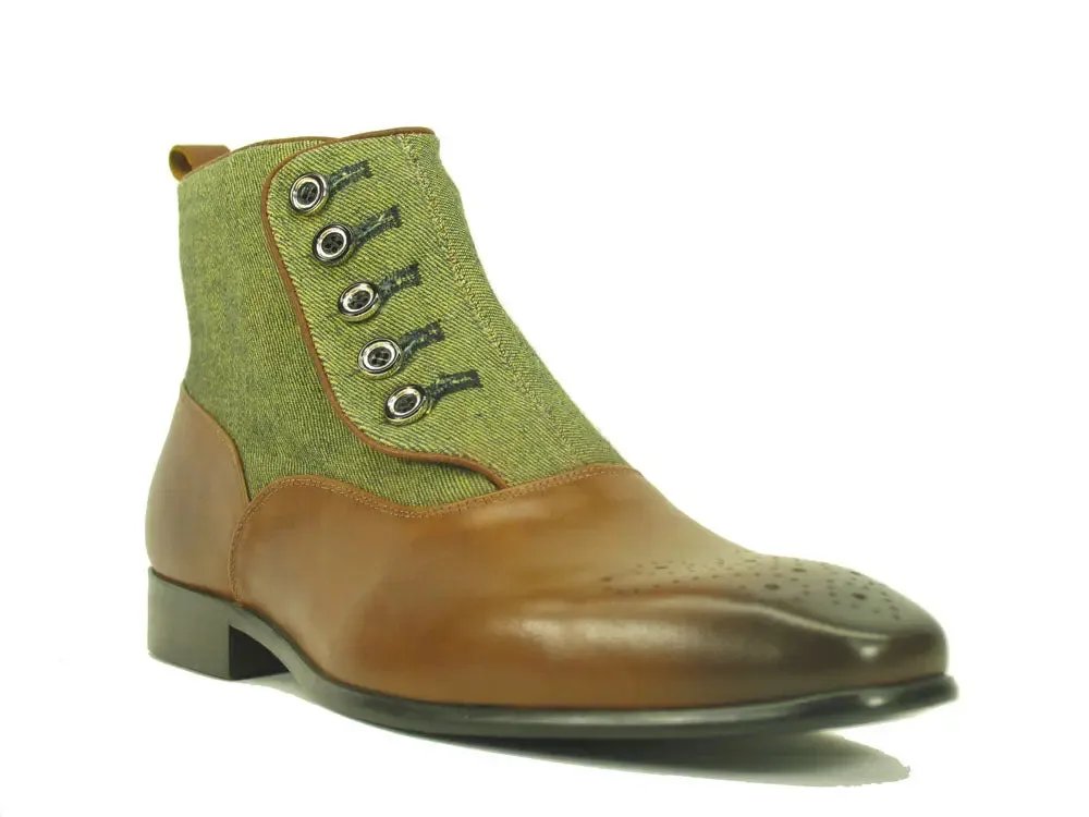 Calfskin Button Up Slip-On Boot outdoor chill