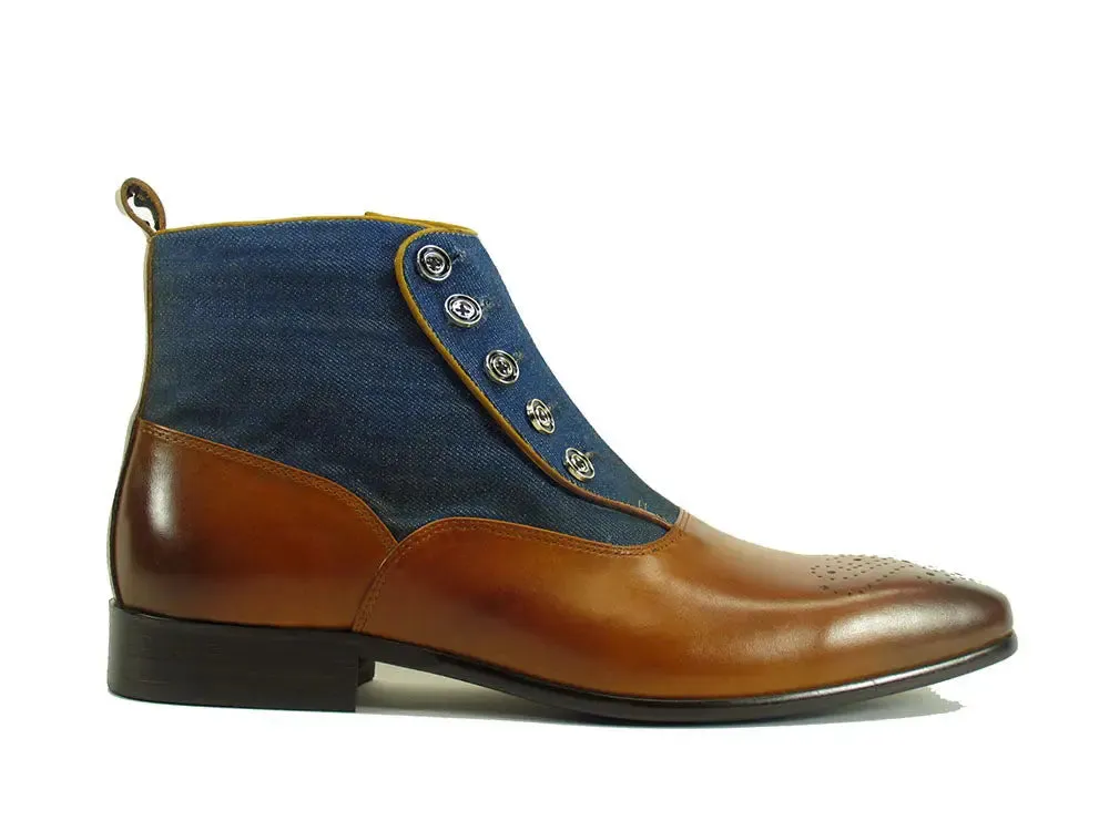 Calfskin Button Up Slip-On Boot outdoor chill