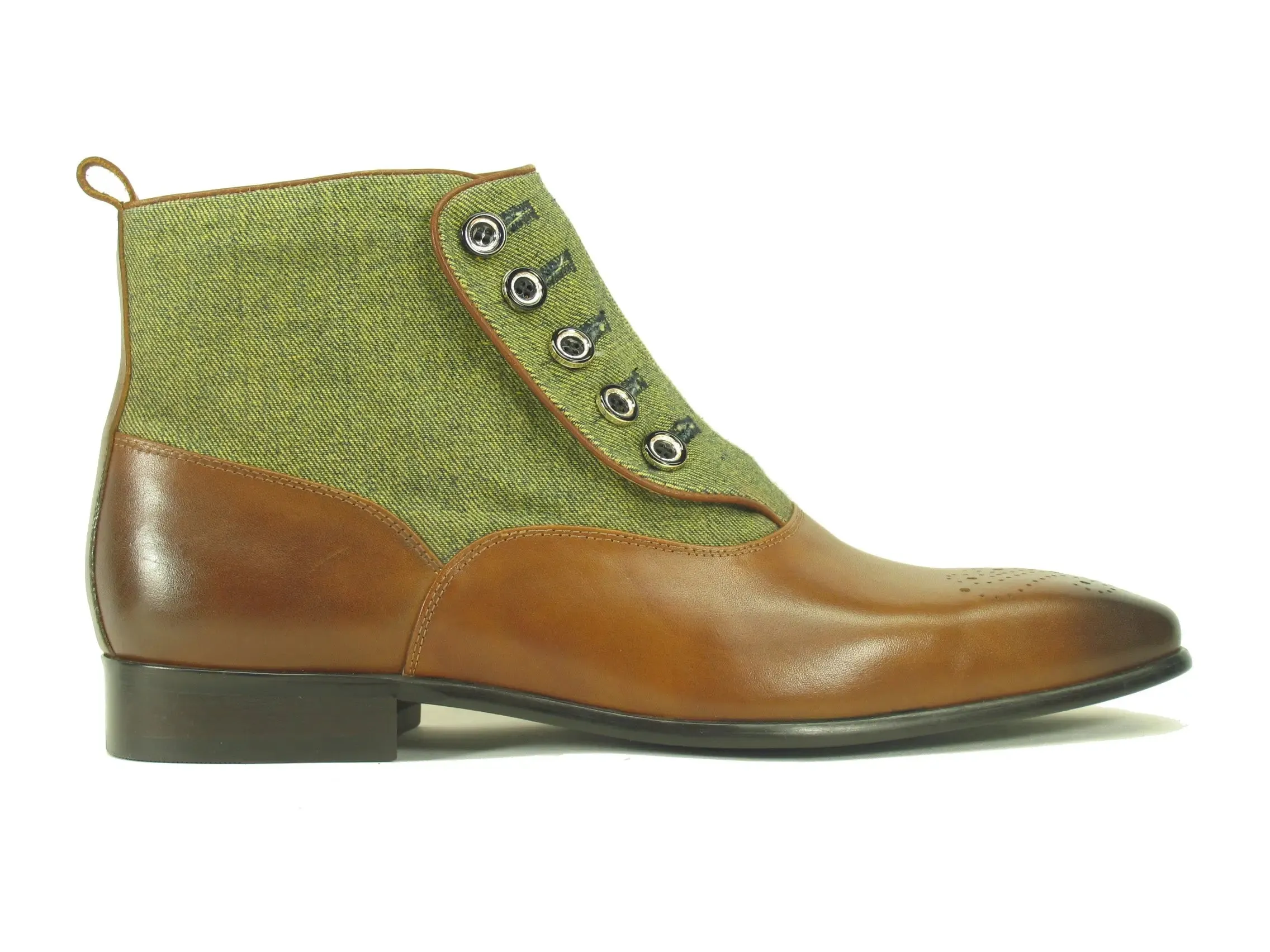 Calfskin Button Up Slip-On Boot outdoor chill
