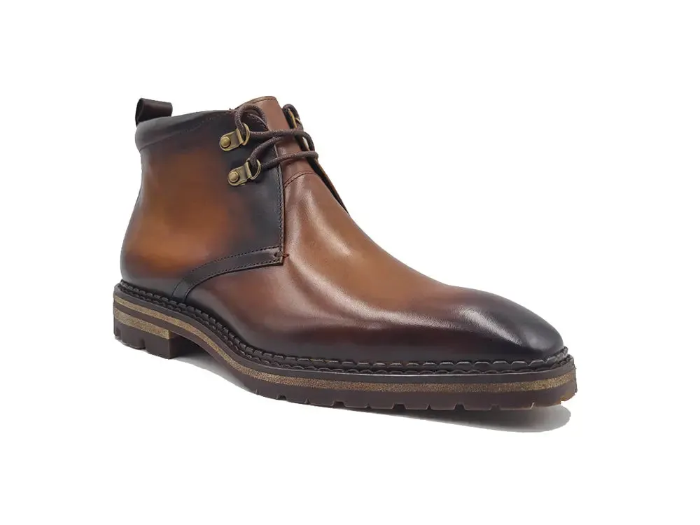 Calfskin Chukka Boot with Lug Sole city hike