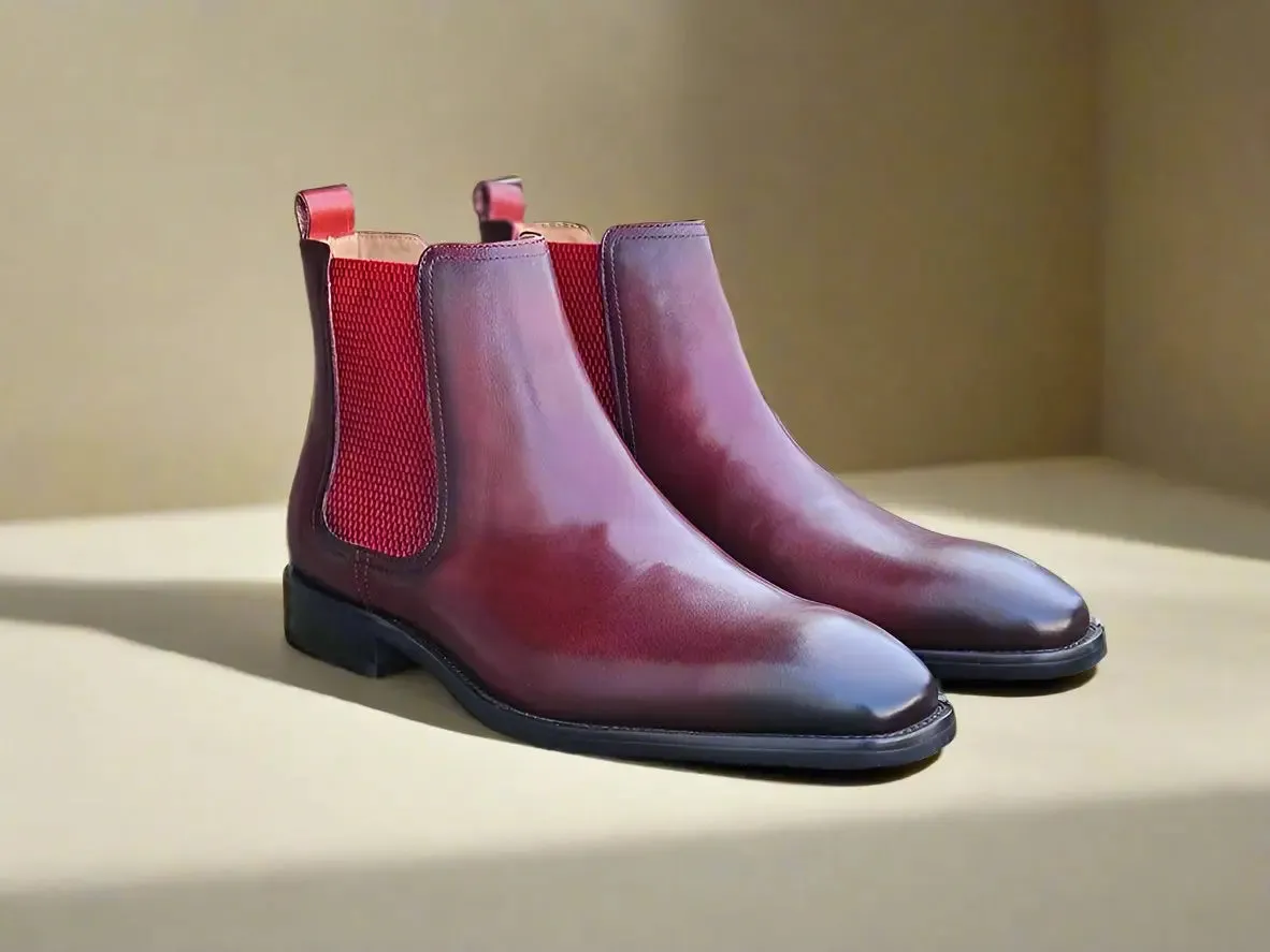 Calfskin Leather Chelsea Boot harsh trail