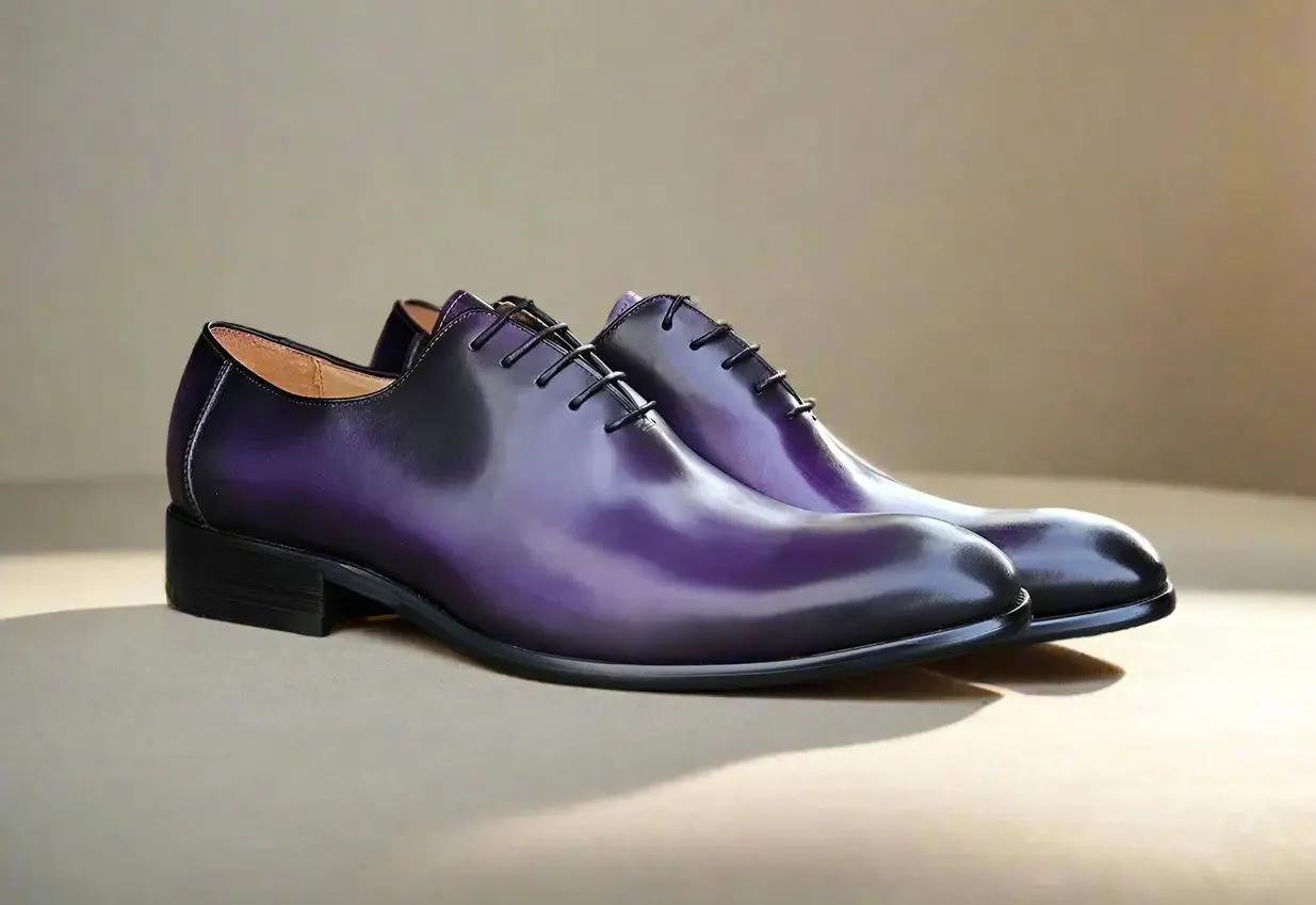 Calfskin Whole Cut Lace-up Oxford urban choice