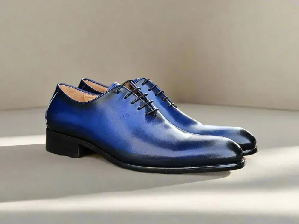 Calfskin Whole Cut Lace-up Oxford urban choice