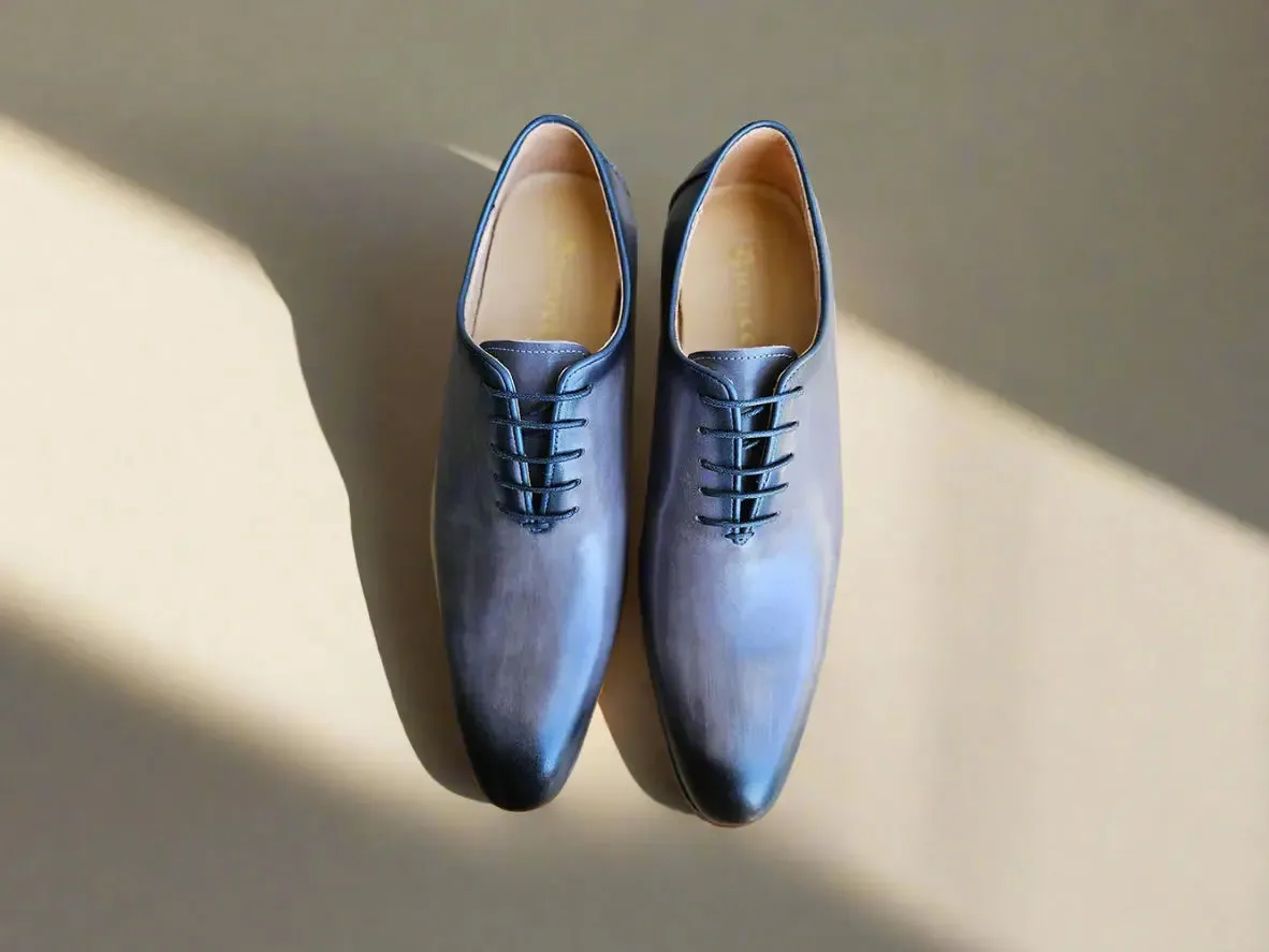 Calfskin Whole Cut Lace-up Oxford urban choice