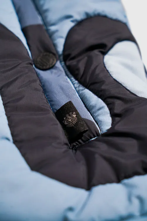 Camouflage Shearling Puffer Jacket layered look
