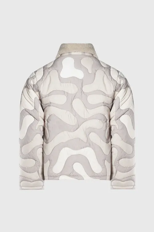 Camouflage Shearling Puffer Jacket street charm