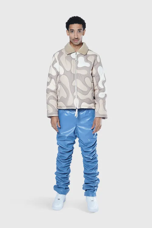 Camouflage Shearling Puffer Jacket street charm