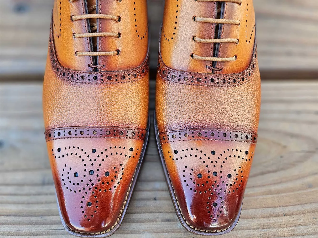 Cap Toe Oxford Leather Sole comfort code