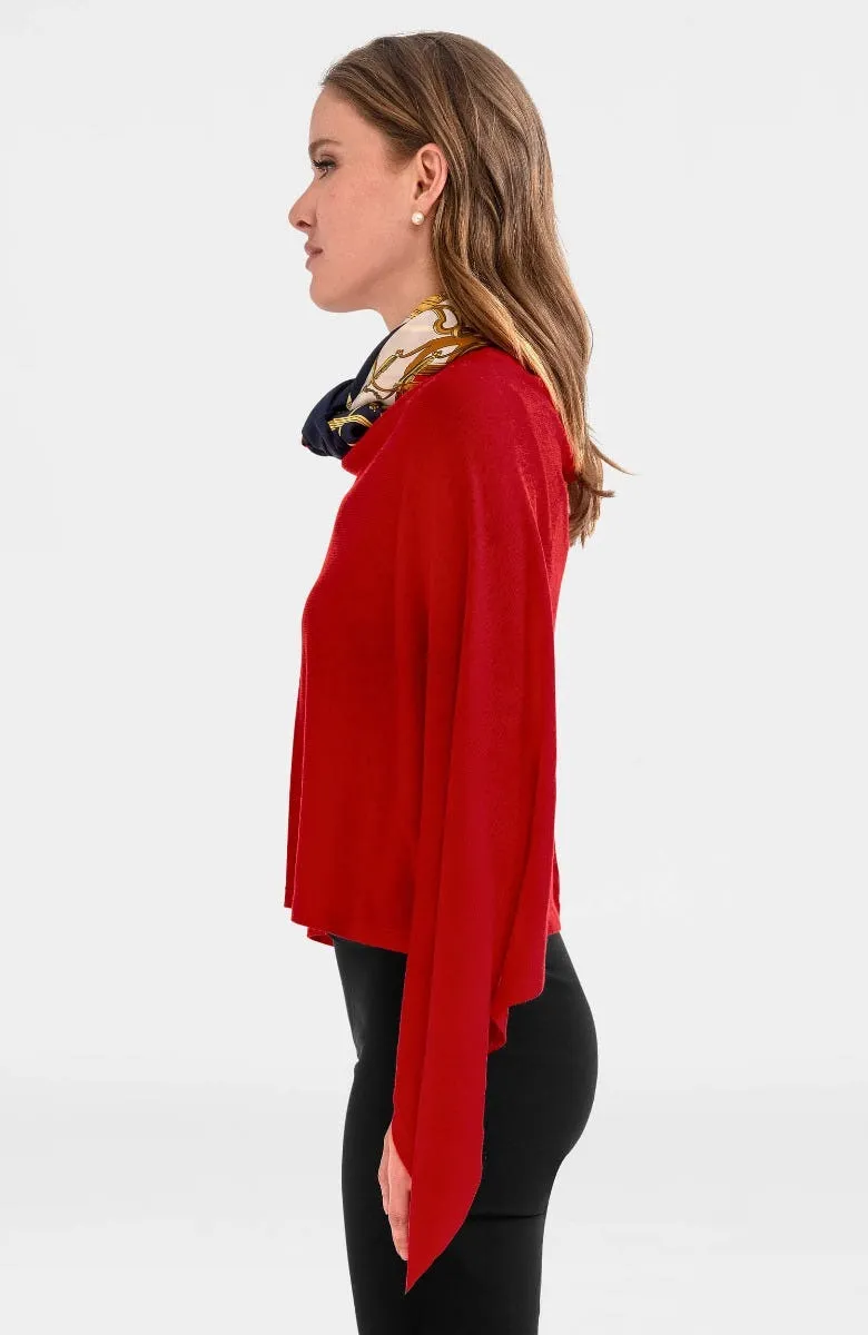 Cashmere-Like Poncho layer play