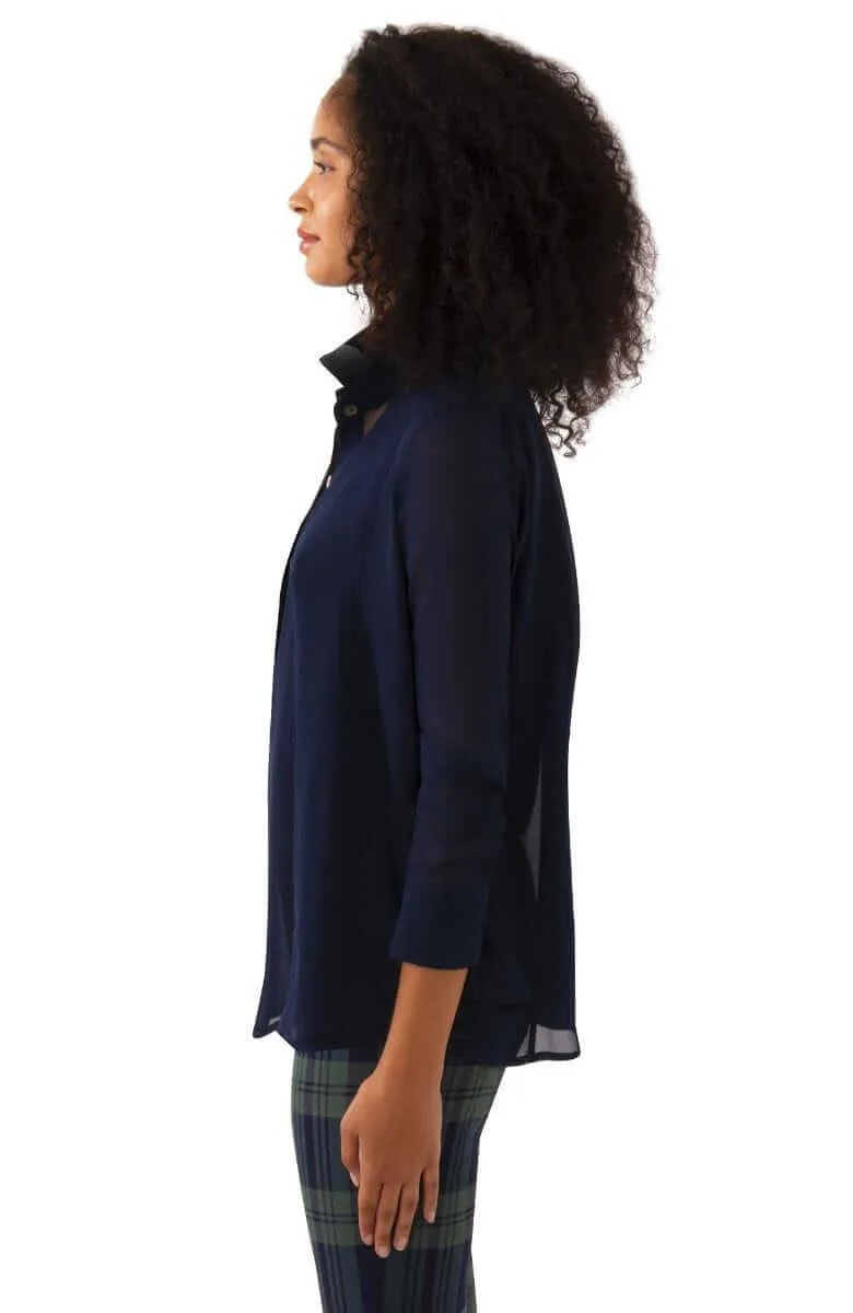 Chiffon Seamed Top - Solid social standout