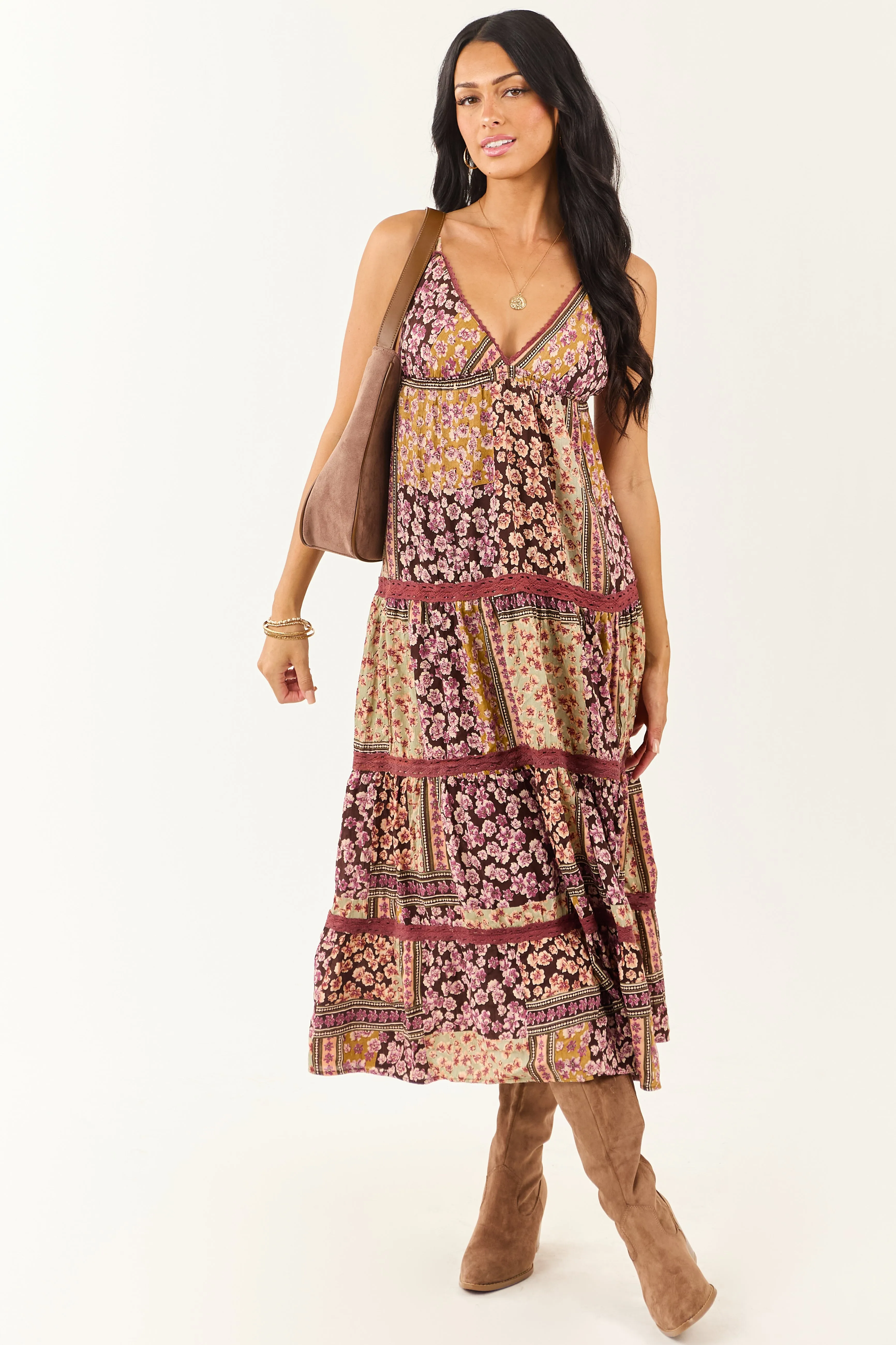 8/4/2025,ALL_PRODUCTS,back-in-stock:true,filter-color:Brown,filter-neckline:V-Neck,filter-pattern:Floral,filter-season:Fall,filter-sleeve:Sleeveless,gpc:Dresses,pc:Midi_Dresses,Reg-Price