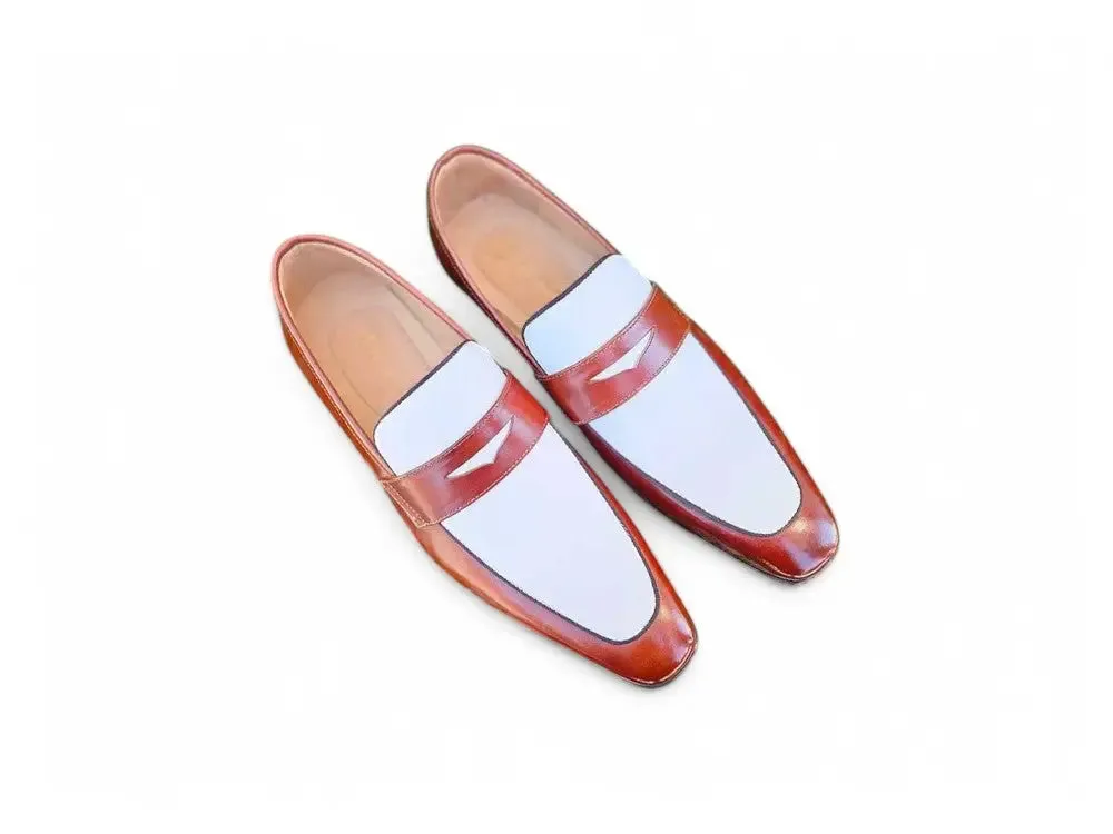 Contrast Two Tone Penny Loafer silent step