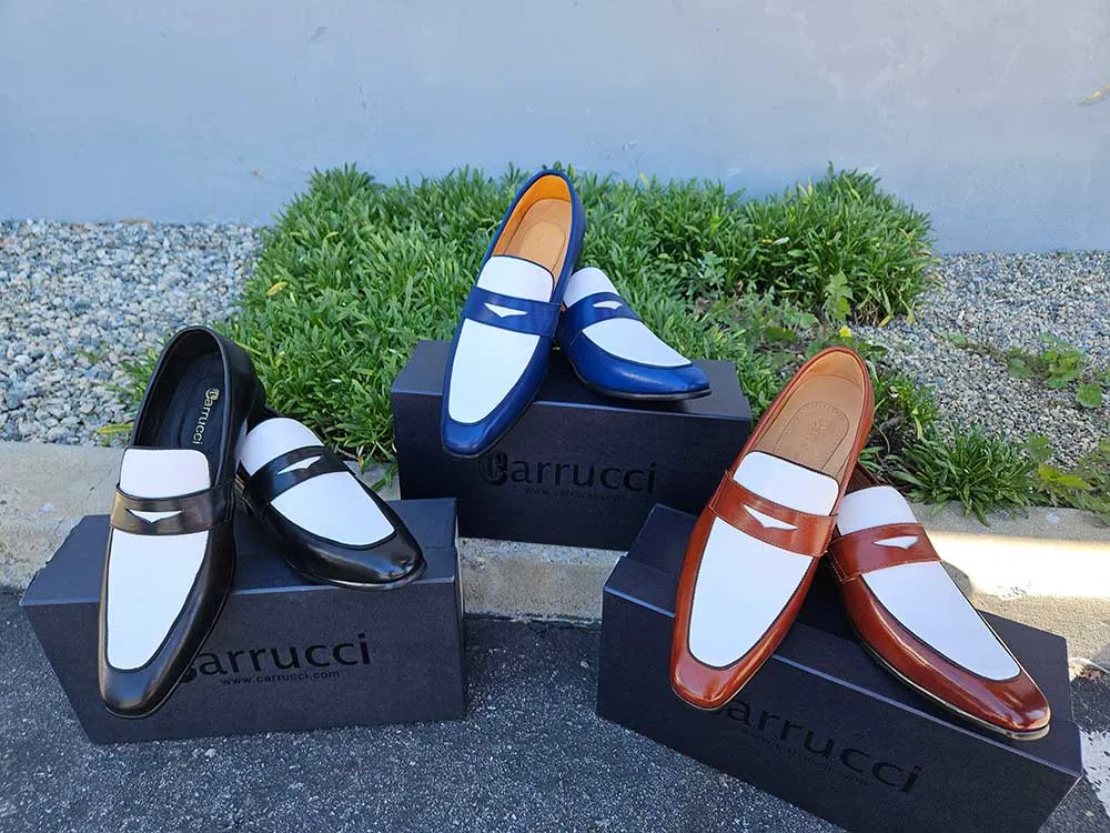 Contrast Two Tone Penny Loafer silent step
