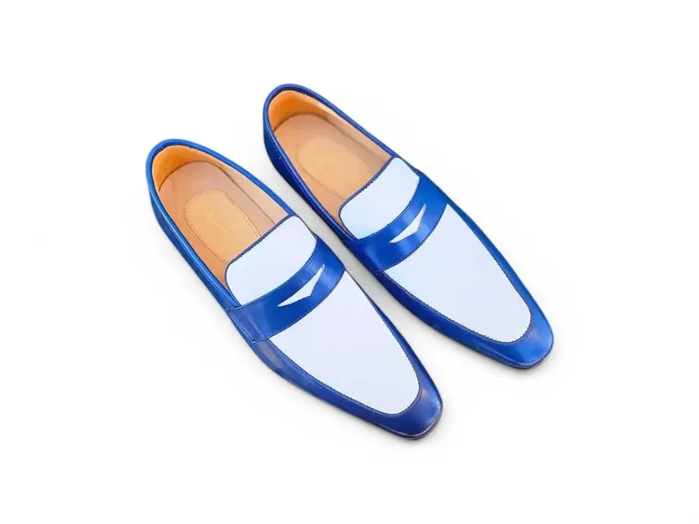 Contrast Two Tone Penny Loafer silent step