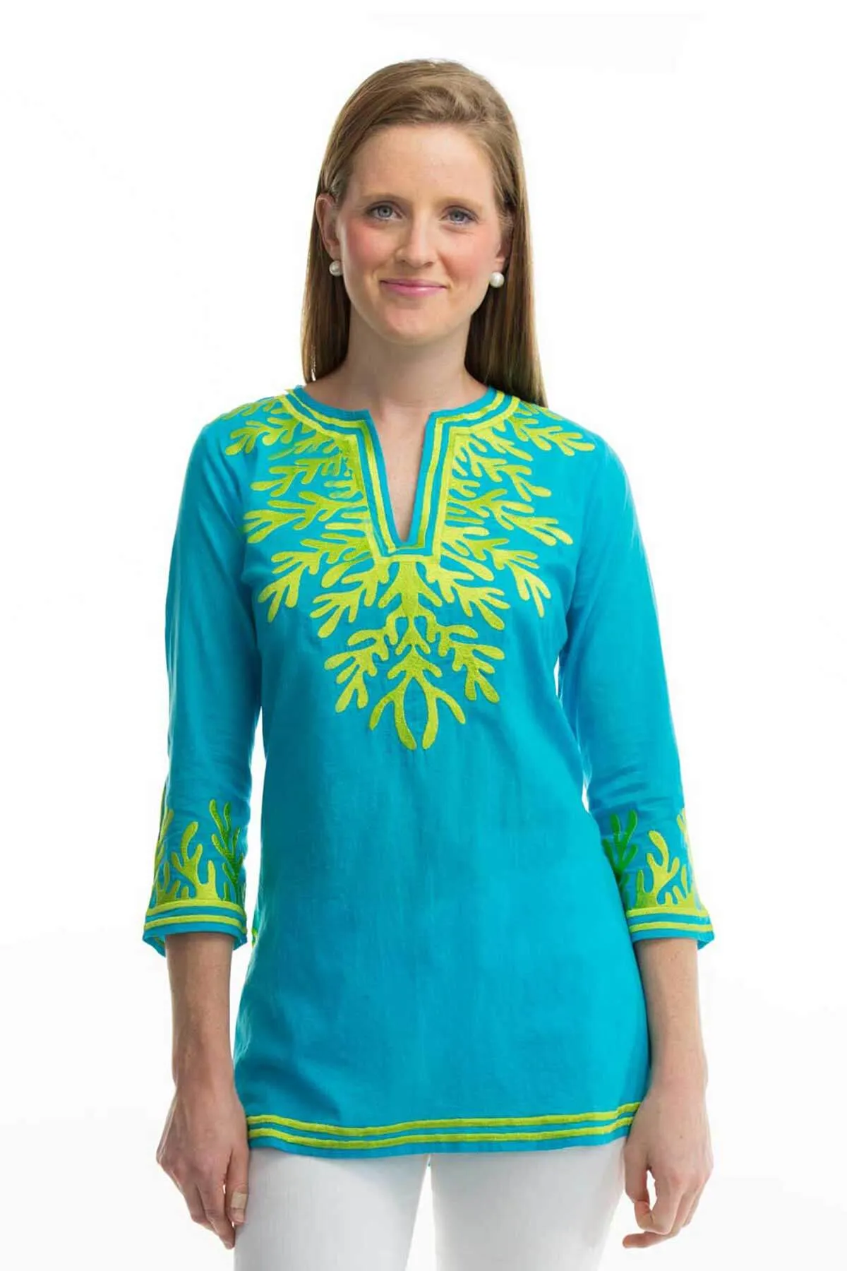 Cotton Embroidered Tunic - The Reef custom engraving
