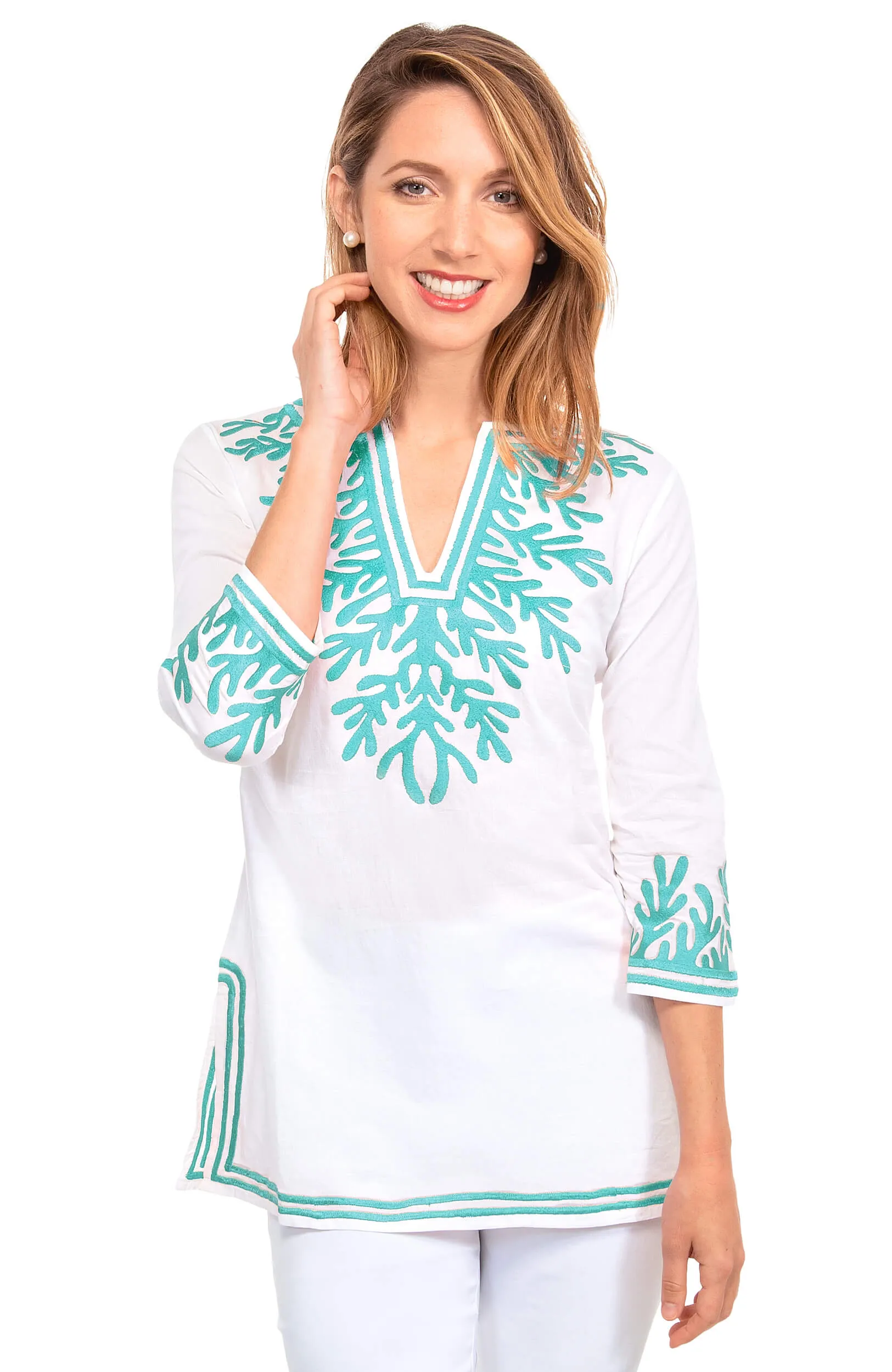 Cotton Embroidered Tunic - The Reef custom engraving
