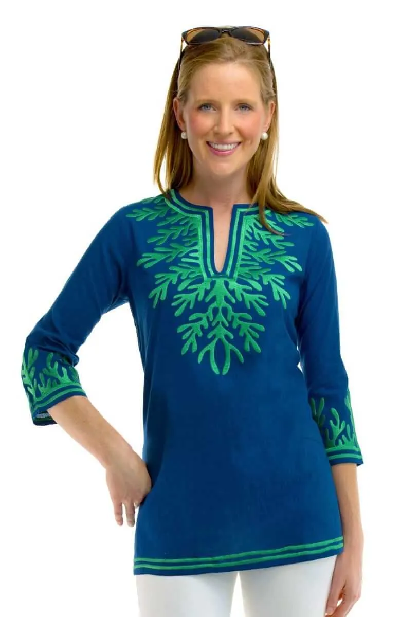 Cotton Embroidered Tunic - The Reef custom engraving
