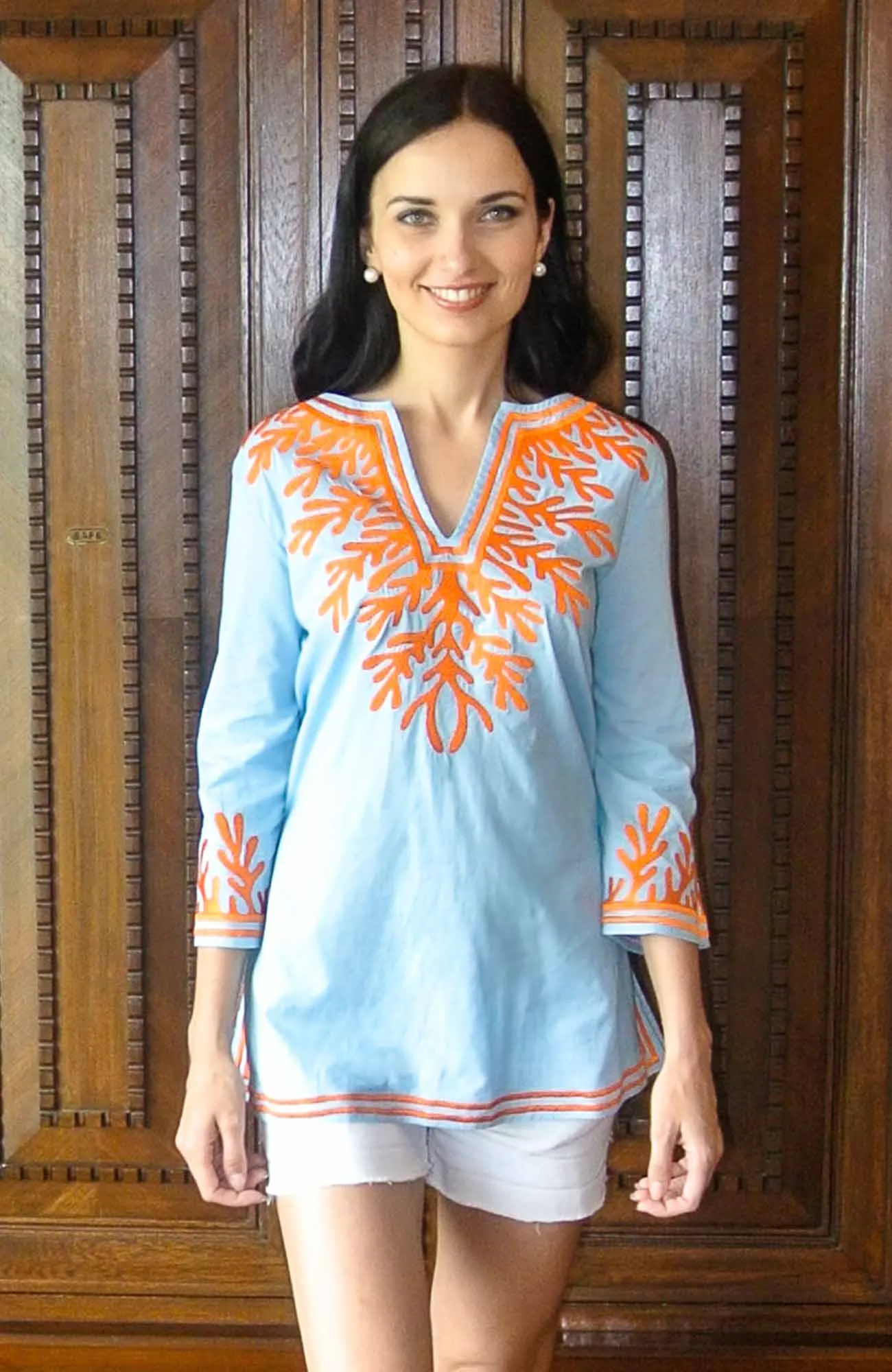 Cotton Embroidered Tunic - The Reef custom engraving