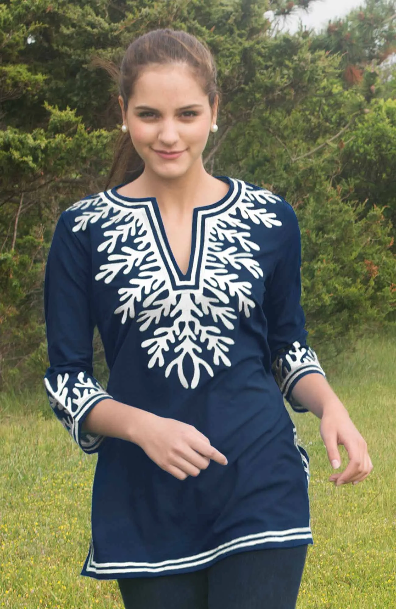Cotton Embroidered Tunic - The Reef custom engraving