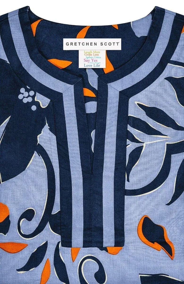 Cotton Split Neck Tunic - Full Bloom celebrity inspired