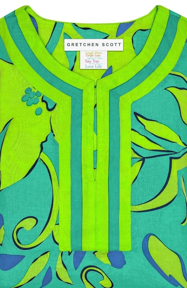 Cotton Split Neck Tunic - Full Bloom celebrity inspired