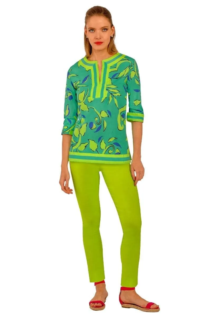 Cotton Split Neck Tunic - Full Bloom celebrity inspired