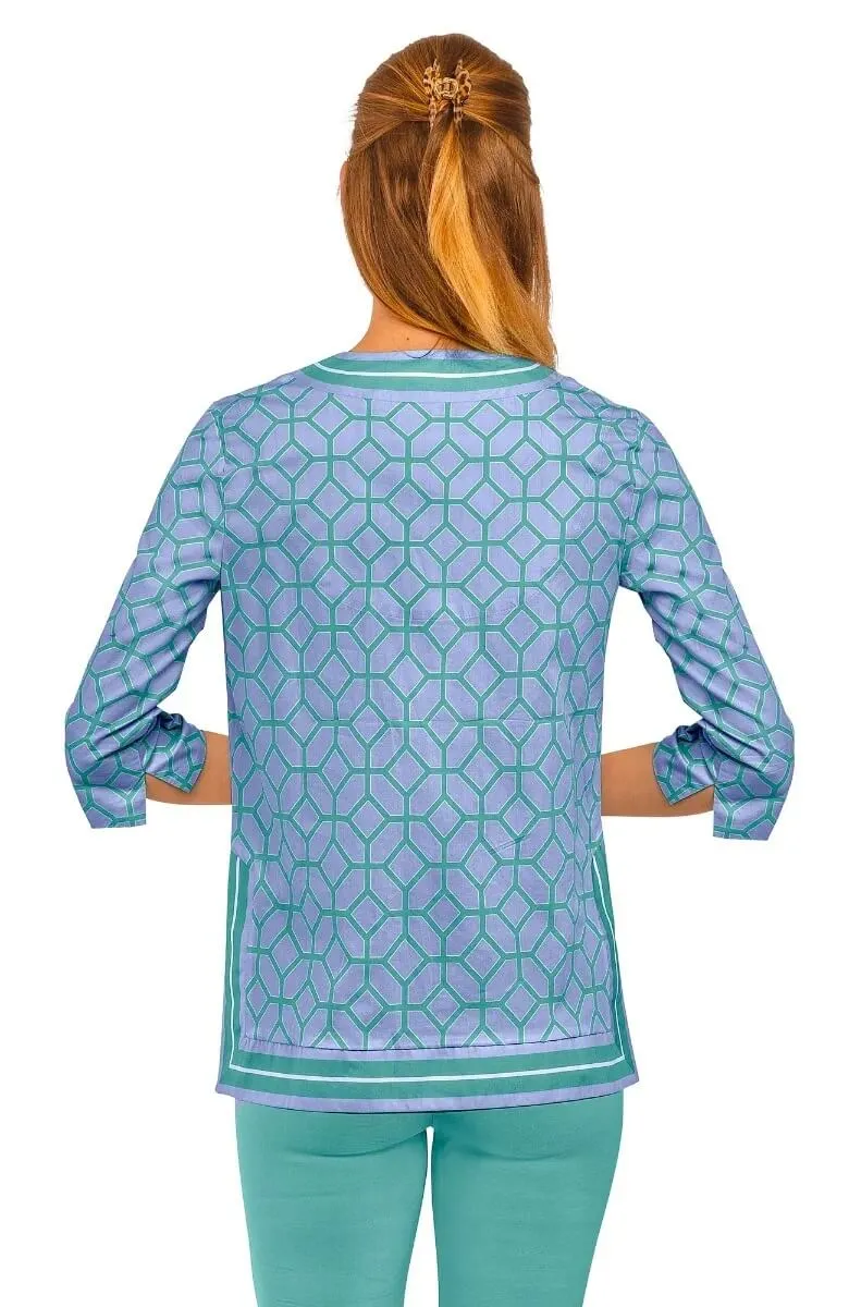 Cotton Split Neck Tunic - Lucy In The Sky With Diamonds nostalgic vibe