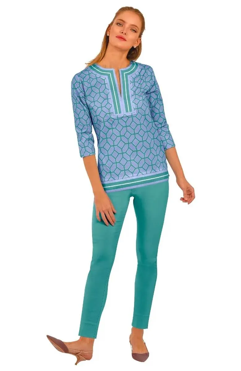 Cotton Split Neck Tunic - Lucy In The Sky With Diamonds nostalgic vibe