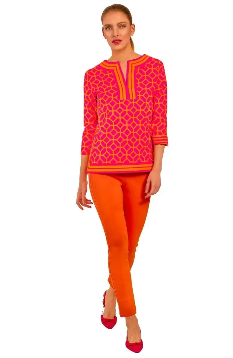 Cotton Split Neck Tunic - Lucy In The Sky With Diamonds nostalgic vibe