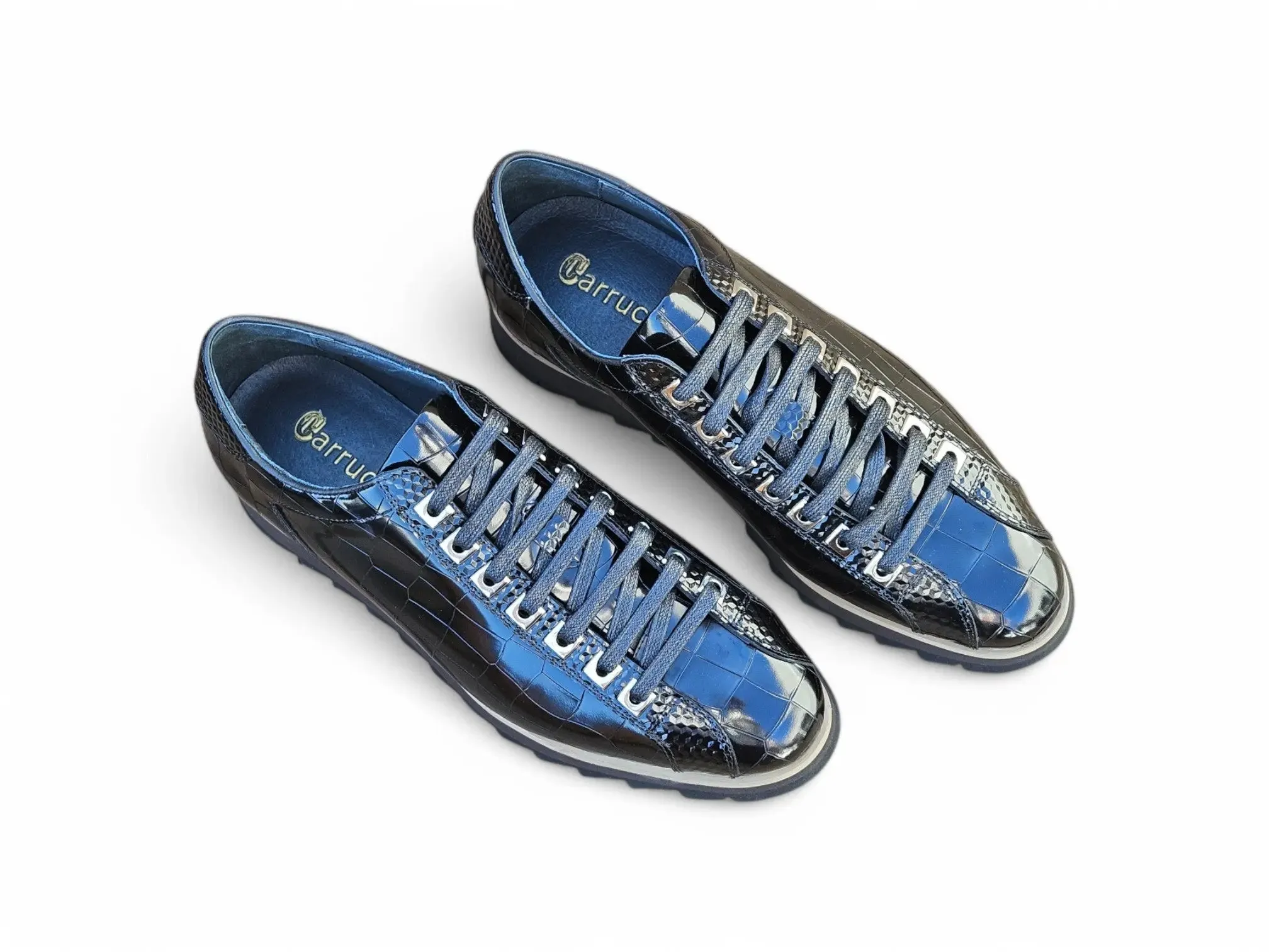Crocodile Embossed Leather Sneaker smooth ride