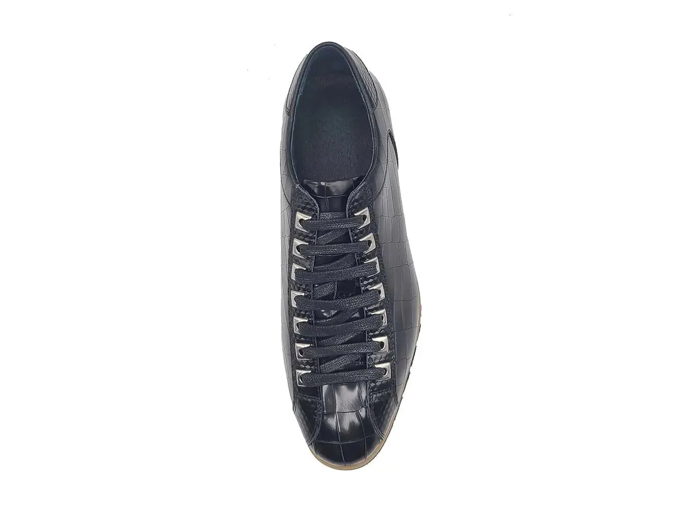 Crocodile Embossed Leather Sneaker smooth ride
