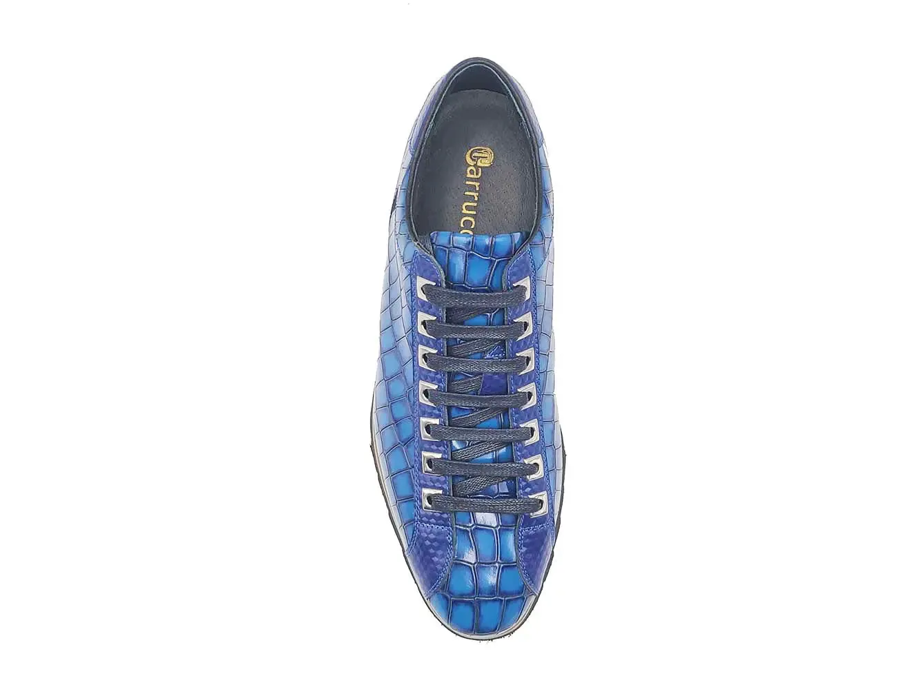 Crocodile Embossed Leather Sneaker smooth ride