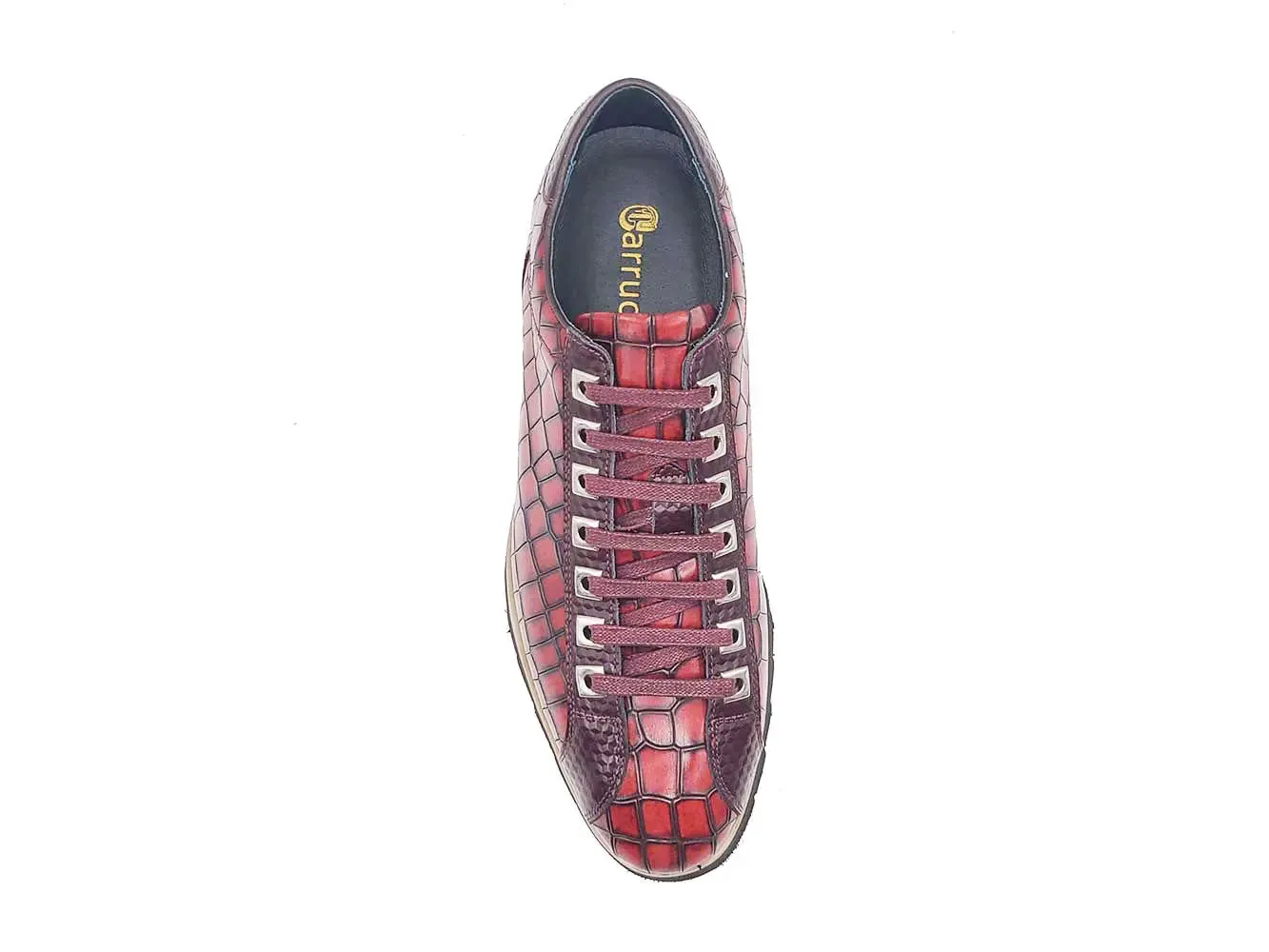 Crocodile Embossed Leather Sneaker smooth ride