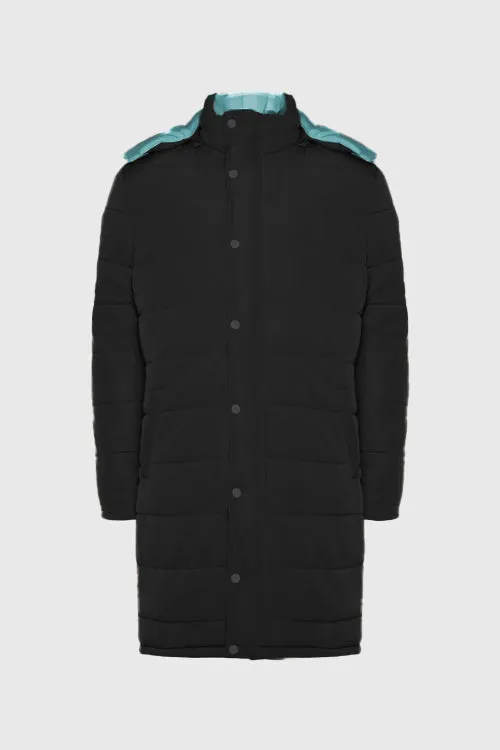 color-black and mallard blue,Men,product:Dawn of an Era Reversible Puffer Coat,Raincoat,removecolor,THC