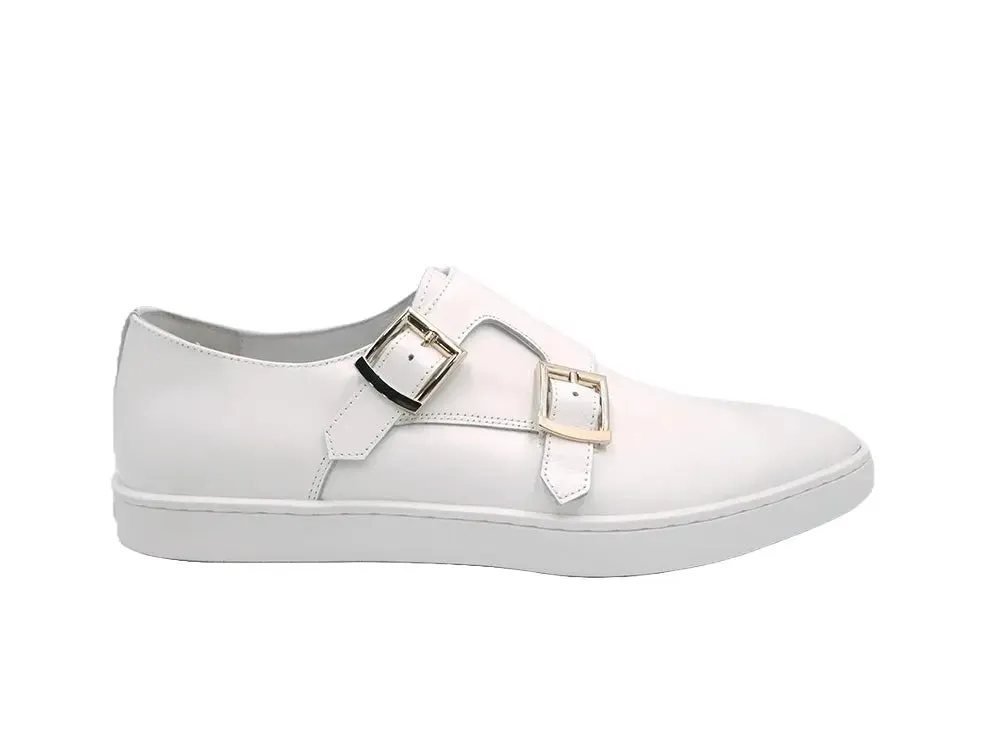 Double Monk Strap Leather Sneaker cloud step