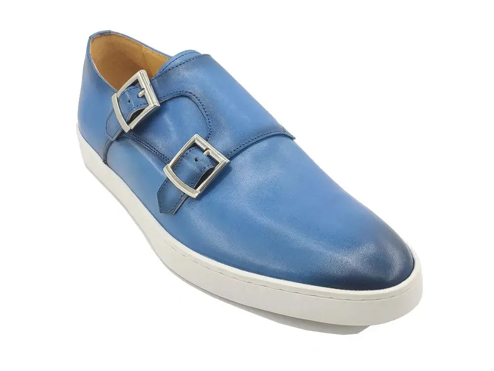 Double Monk Strap Leather Sneaker cloud step