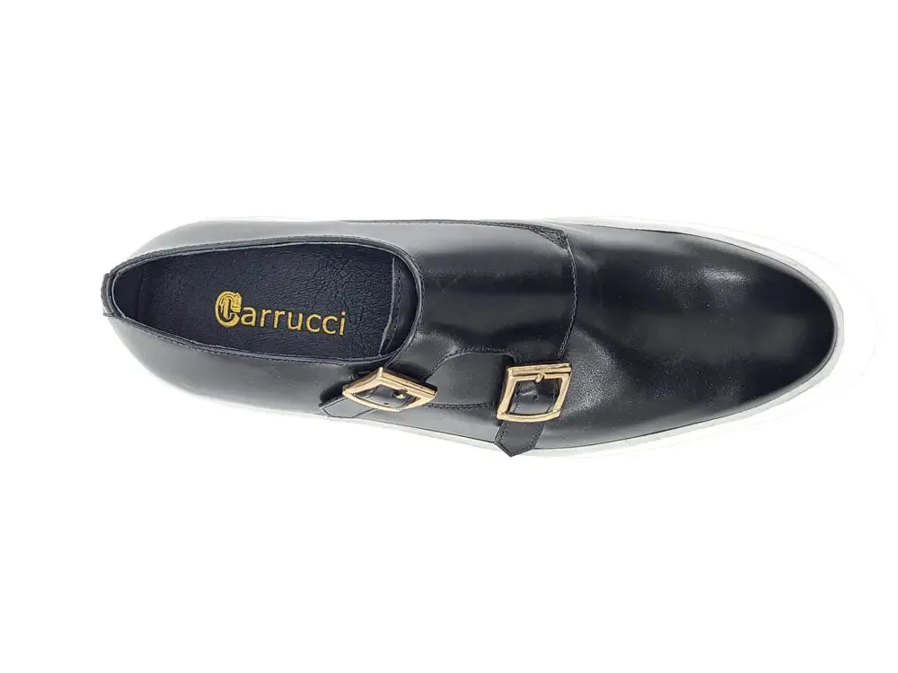 Double Monk Strap Leather Sneaker cloud step