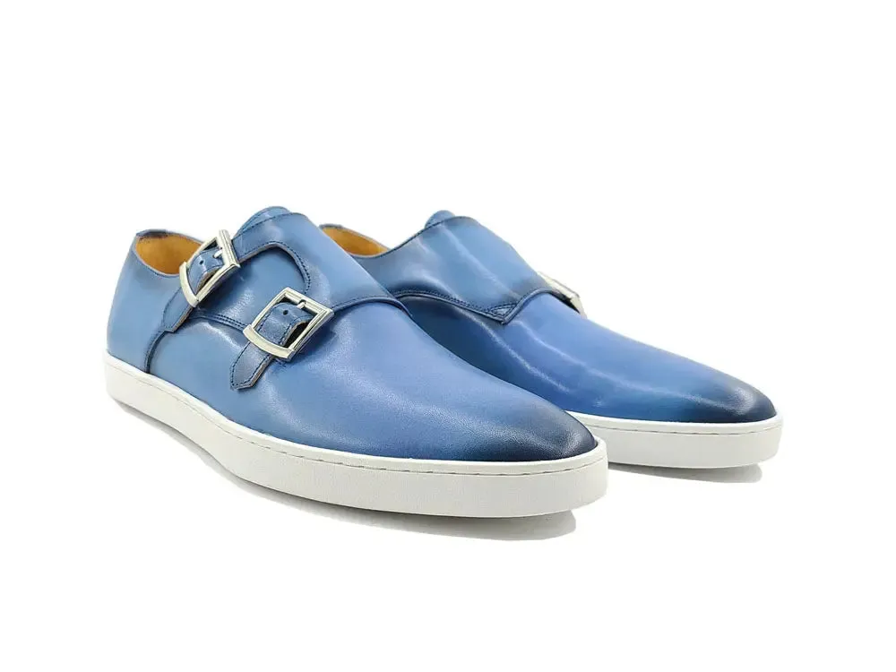 Double Monk Strap Leather Sneaker cloud step