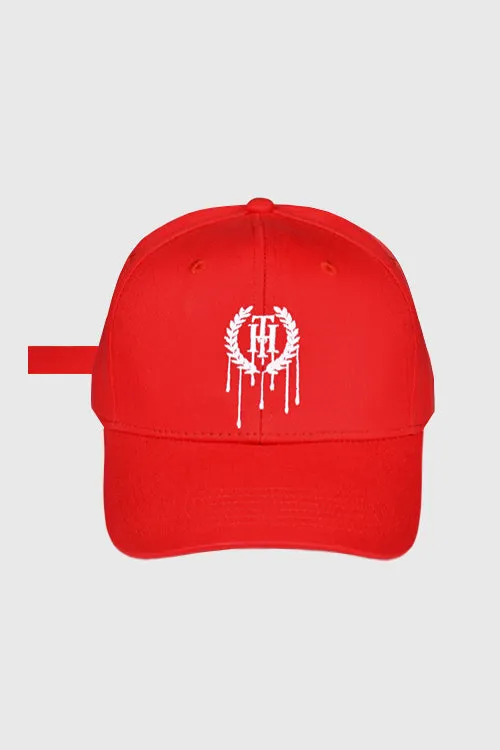 color-red,Men,product:Dripping Essentials Strapback Dad Cap,removecolor,THC
