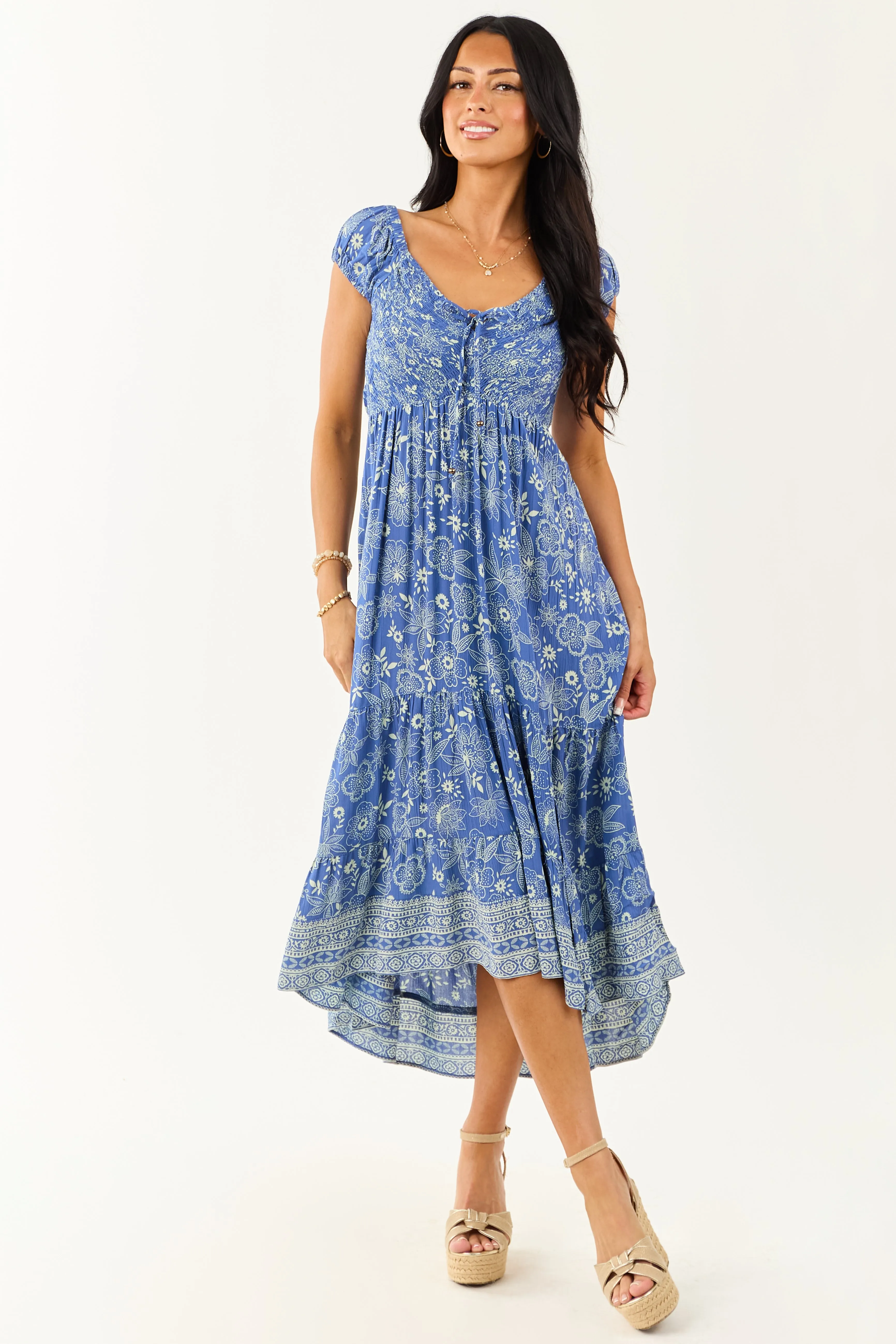 7/15/2025,ALL_PRODUCTS,back-in-stock:true,filter-color:Blue,filter-neckline:Scoop,filter-pattern:Floral,filter-season:Summer,filter-sleeve:Cap Sleeve,gpc:Dresses,pc:Midi_Dresses,Reg-Price