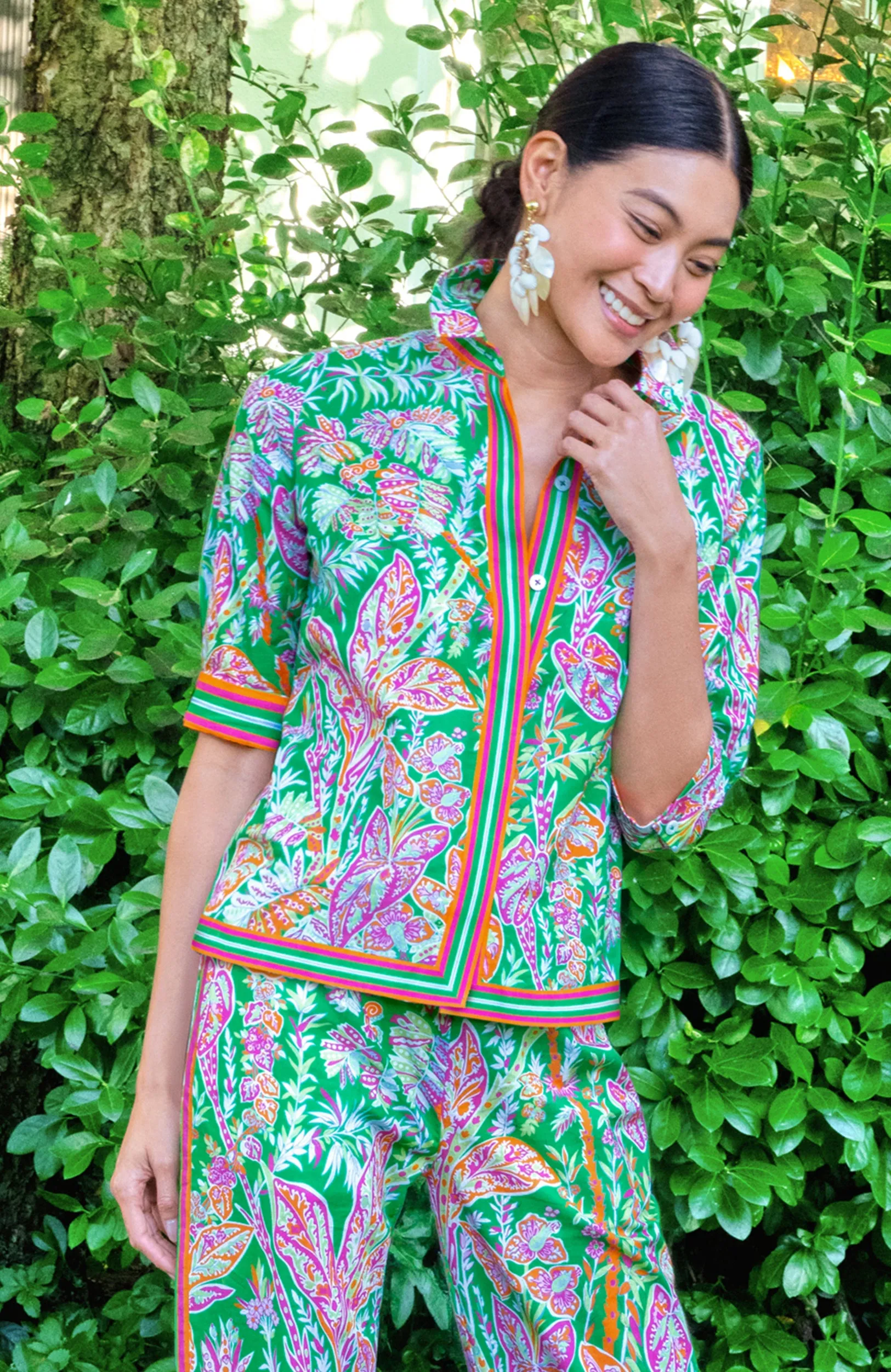 Effortless Top -  Vintage Vines water stain-proof