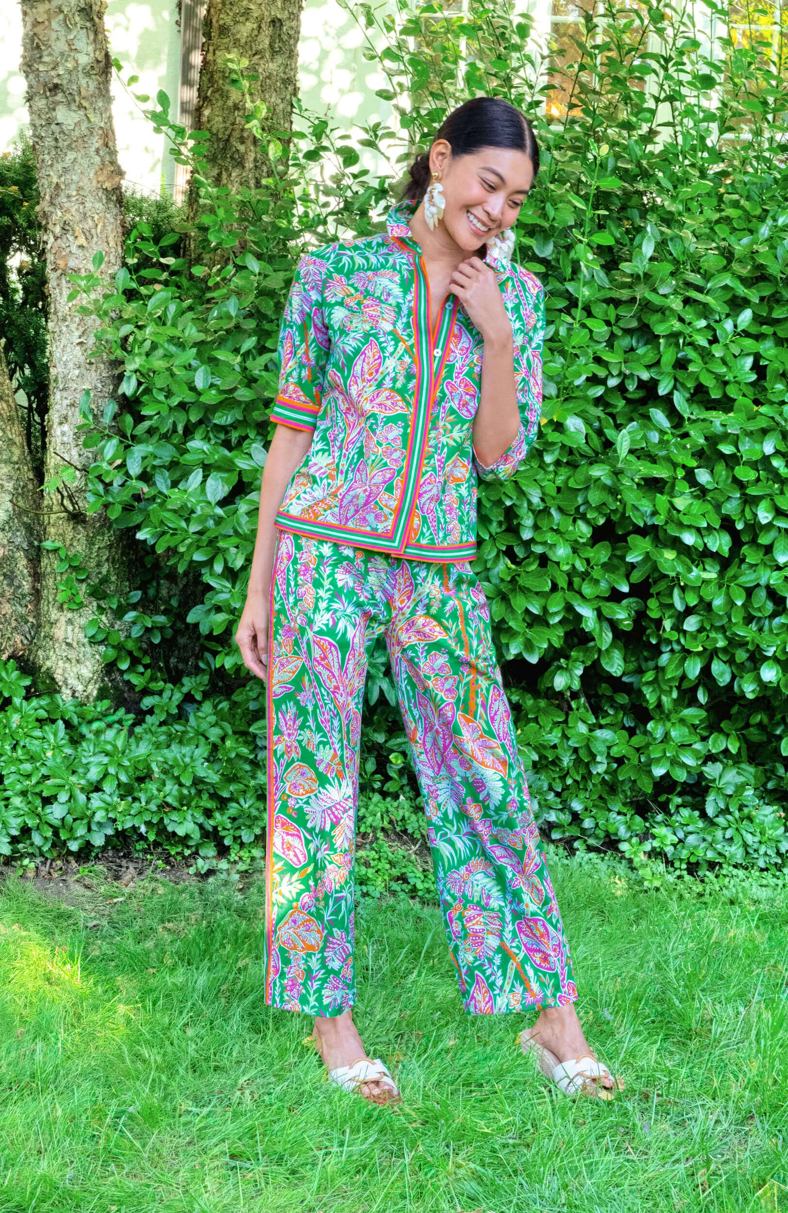 Effortless Top -  Vintage Vines water stain-proof