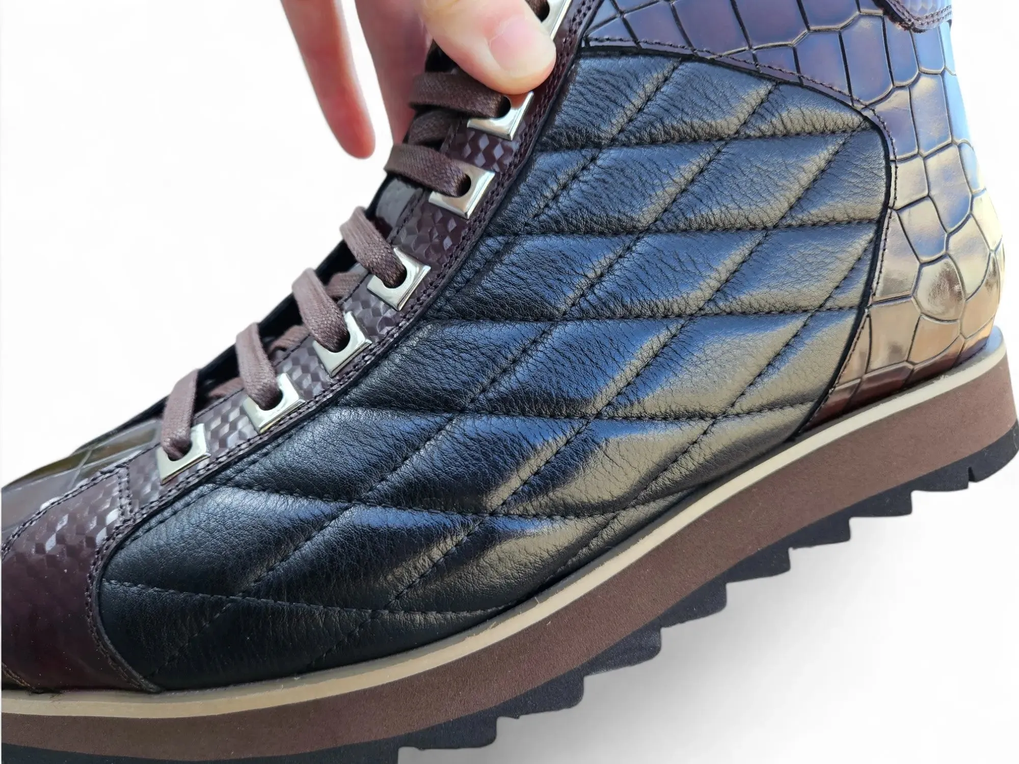 Embossed Alligator High Top daily flow