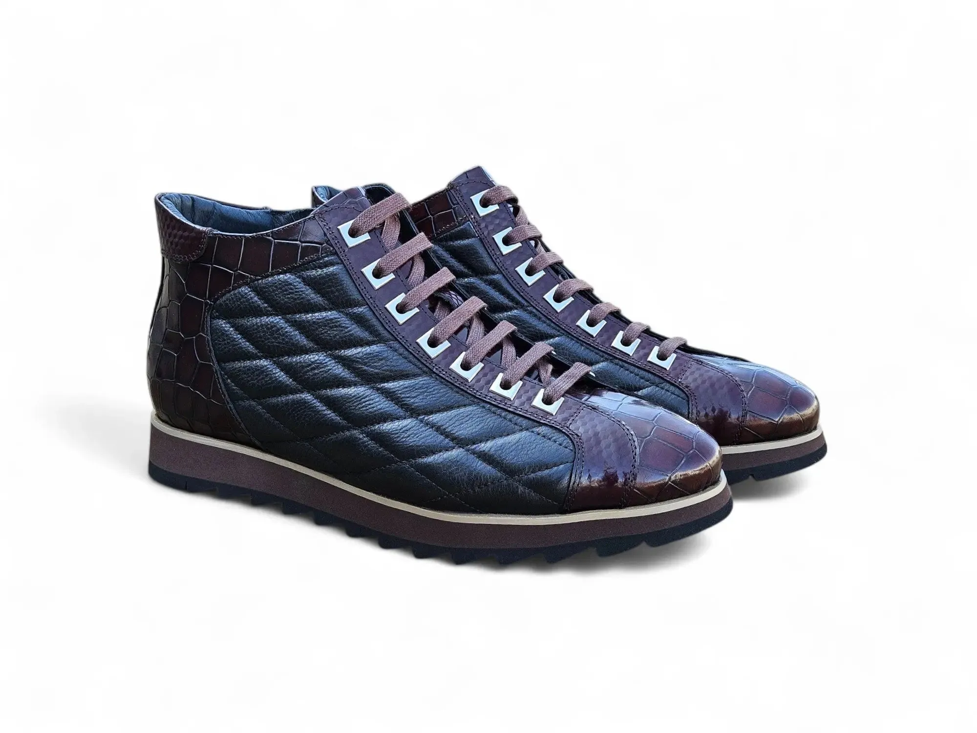 Embossed Alligator High Top daily flow
