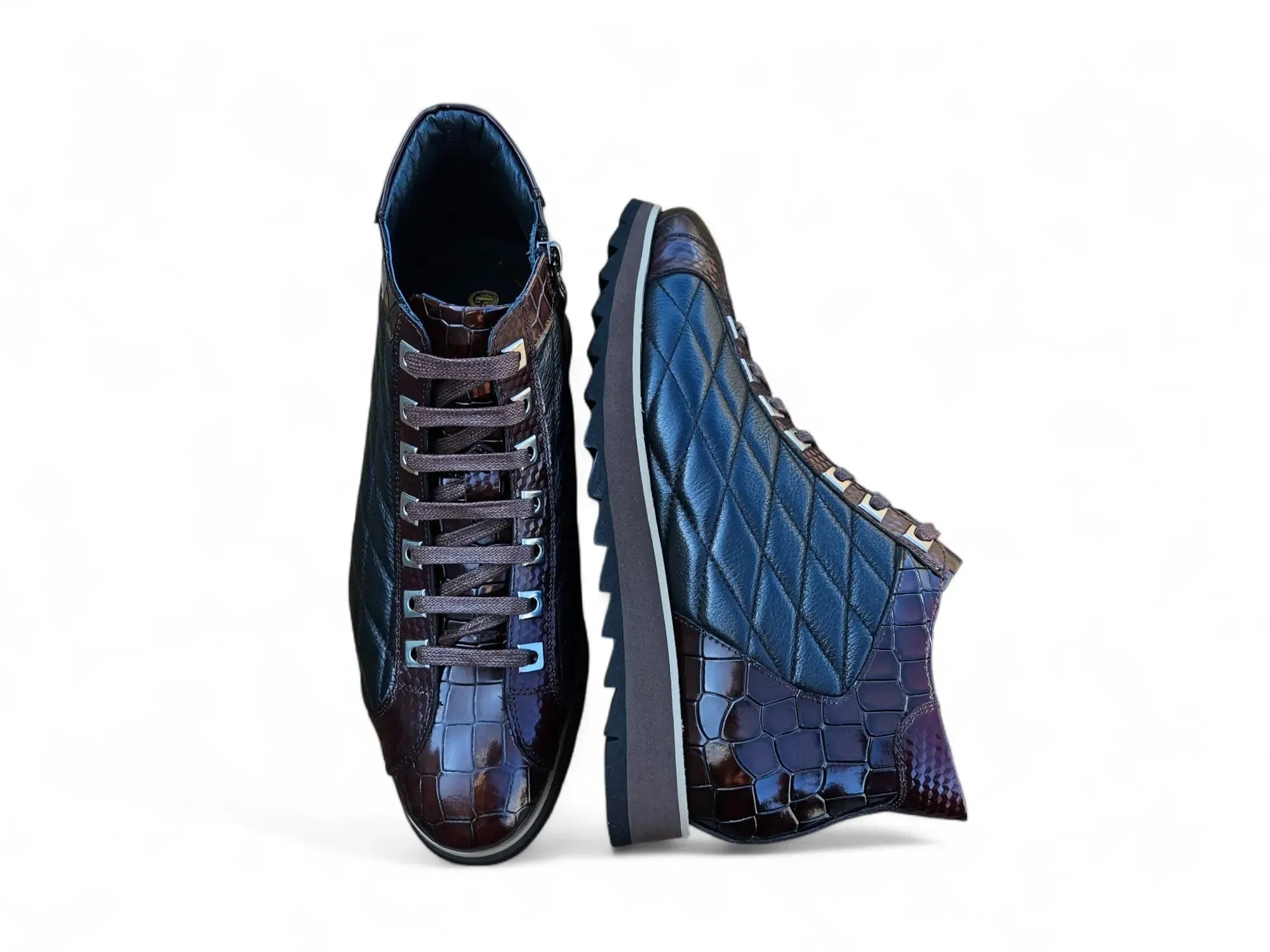 Embossed Alligator High Top daily flow