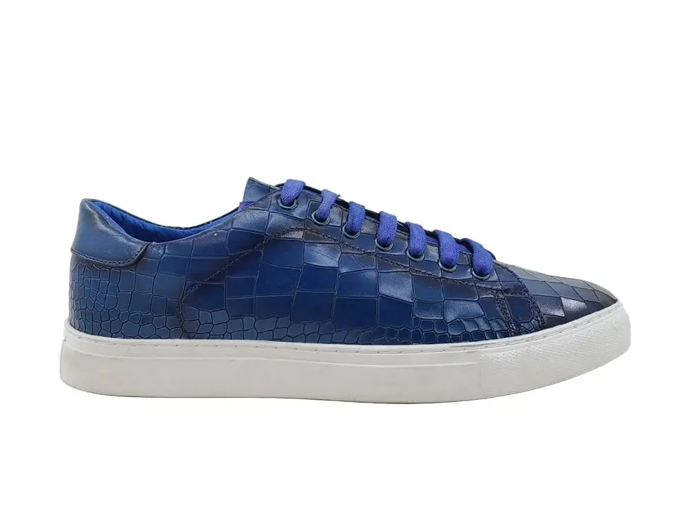 Embossed Leather Fashion Sneaker urban move