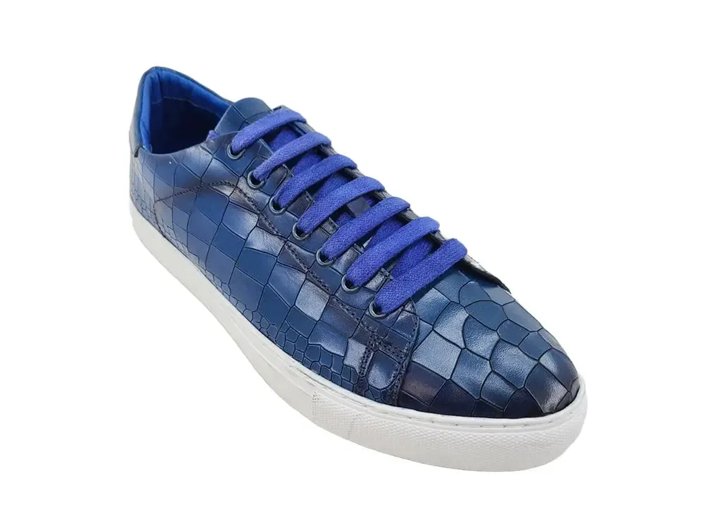 Embossed Leather Fashion Sneaker urban move