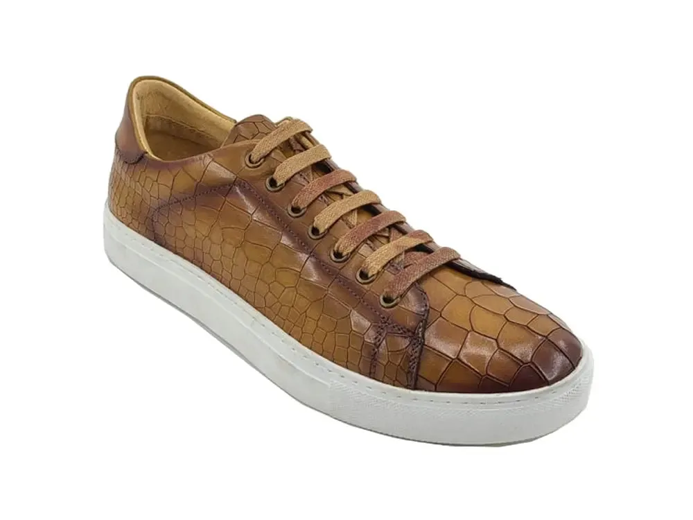 Embossed Leather Fashion Sneaker urban move