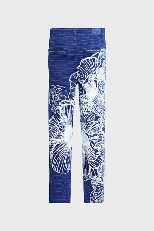Eternal Big Flowers Jeans long wear