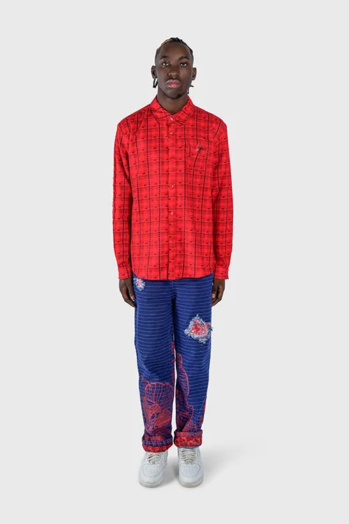 Eternal Plaid Long Sleeve Button Up Shirt office essential